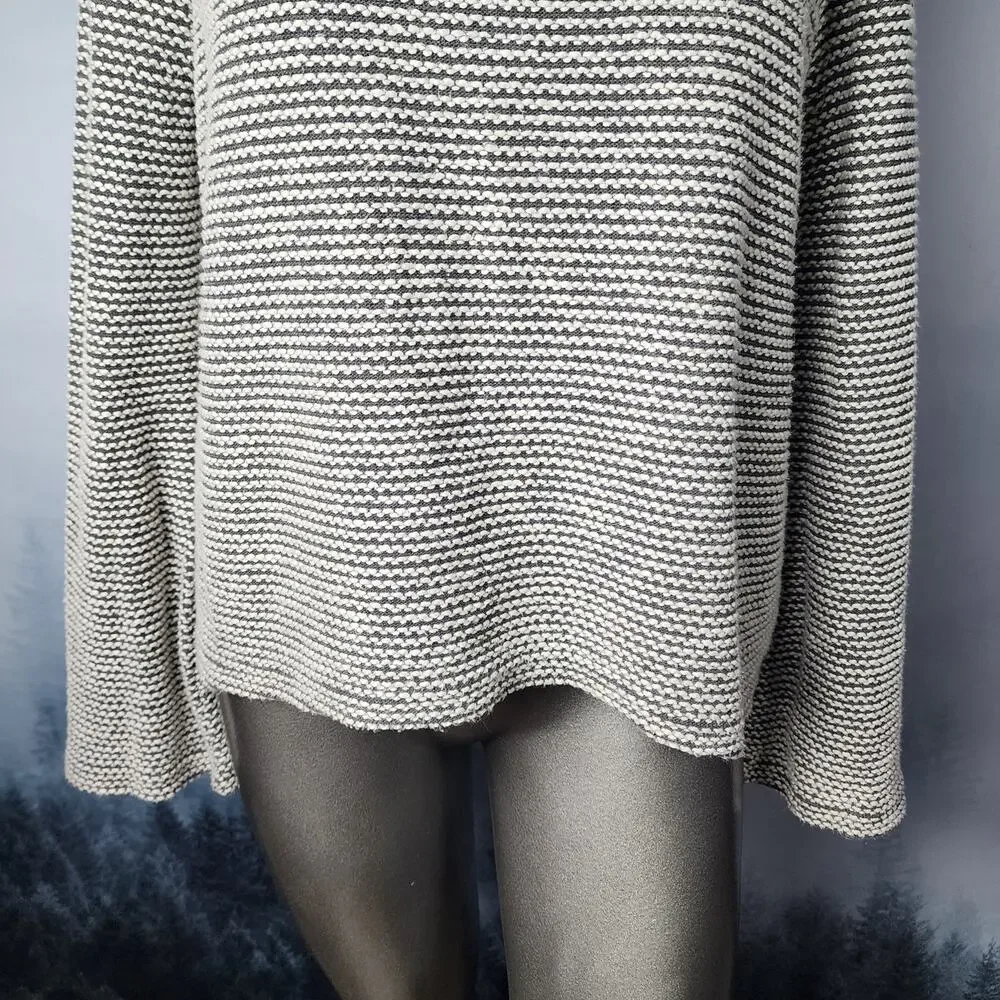 Roxy Free Thinking Button Trim Knit Gray Sweater | Junior's Medium
